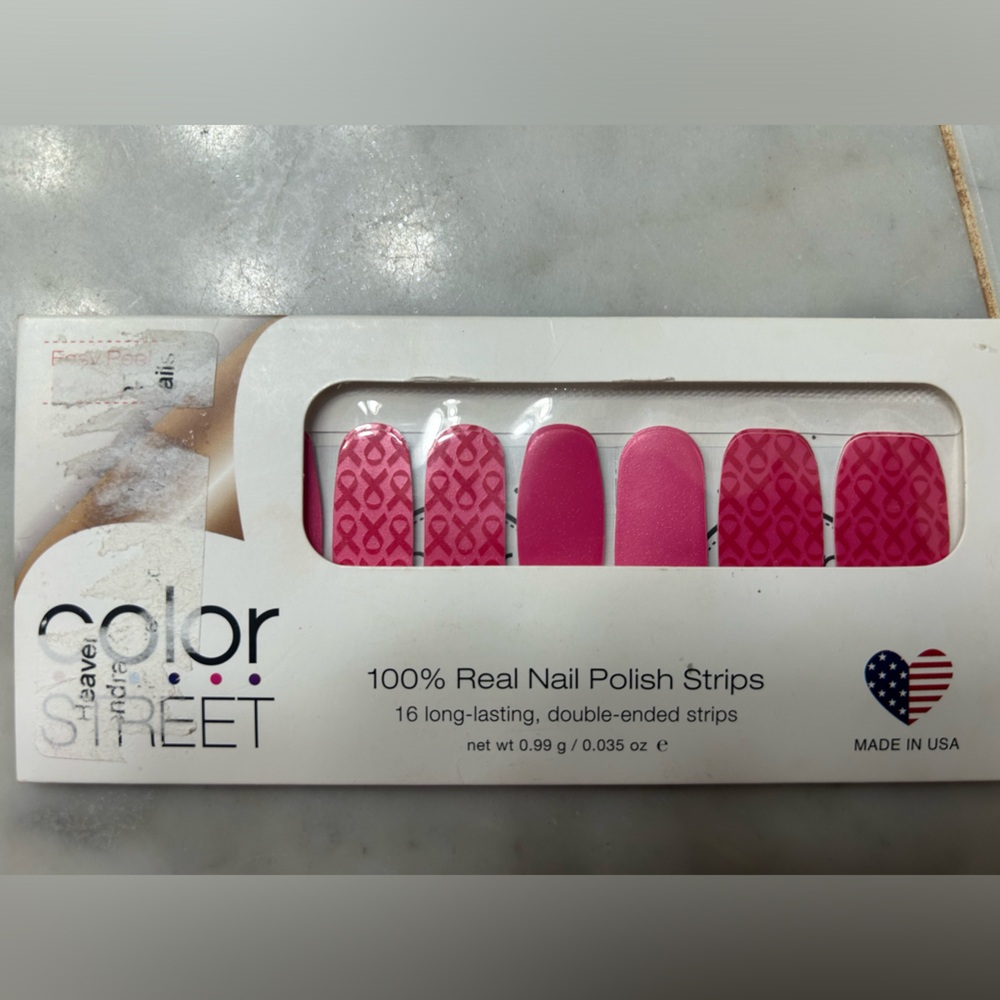 Color Street 100% Real Nail Polish Strips - Pink Ribbon